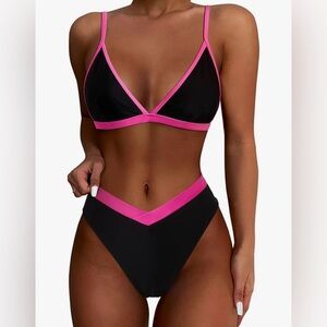 Black and Pink Women's Bikini size medium